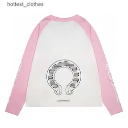 T ercts Classics Heart Brand chromes الأكمام جودة قمم الحصان السنسكريتية عبر كروم Crew Neck Hearts 2kem