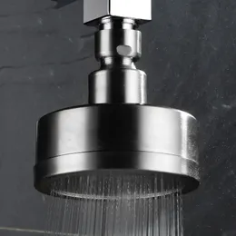 Bathroom Shower Heads 82/118mm Stainless Steel Shower Head Bathroom Round Water Saving Pressure Boost Shower Head Nozzle Top Spray Detachable Washable 231013