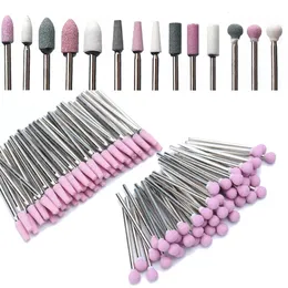 Manicure Nail Set 7pcset Milling Cutter Drill Bits Machine Corundum Rotary Machine for Nails Accessories Tools 231012