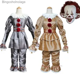 Tema kostymfilm joker pennywise kom stephen king's it mask halloween fest kommer skräck clown vuxna män barn cosplay comel231013