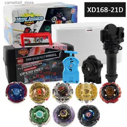 Spinning Top Beyblades BUSRT Metal Fusion Gyroscope Children Toys Set With Storage Box Constellation Combo 8 Kombination med handtag Launcher Q231013