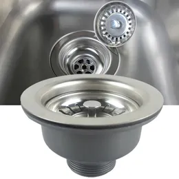 Drains 114mm Stainless Steel Flange Fits Sink Basket Strainer Waste Kit Kitchen Sink Strainer Water Stopper Bathroom Hair Catcher 231013