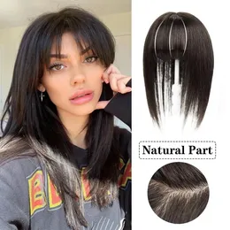 Lace Wigs Doreen 13 13cm 8" 12" Skin Scalp Topper Hair Piece with Bangs 100 Real Remy Natural Human for Women Thin 231013