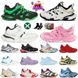 Big Size 35-46 Women Mens Designer Casual Shoes Track 3.0 trainers Triple white black Tess.s. Gomma Leather Nylon Mesh Tracks Jogging Walking Trainer Runners Sneakers