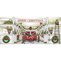 Festival Garage Door Banner Decoration, Christmas Wreath, Used For Indoor And Outdoor Festival Decoration, Such As Christmas, Easter, Halloween, Saint Patrick's Day,