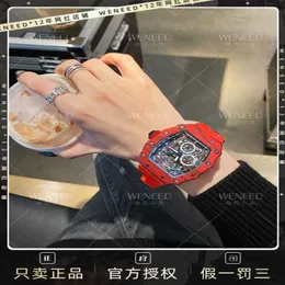 Richardmill Watch Luxury Milles Watch Richar Mile Mechanical Mens Top 10 남학생 트렌드 Miller Red Devil Black Technology Tritium Gas Counter