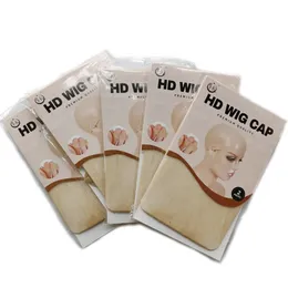 Wig Caps 10-100pcs HD Wej Cienka czapka pończocha Wej Deluxe Wig Cap Net do splotu nylonowego rozciągania czapki HD CAPS dla peruk 231012