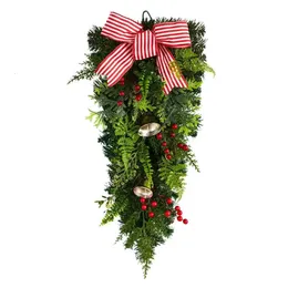 Decorações de Natal Ornamento de Verdura de Natal Artificial Swag Enfeites Verdes Decoração de Natal rosa Infláveis de navidad para exterior Adornos de 231012