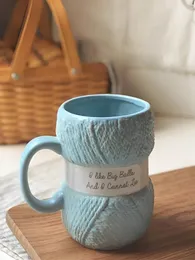 Tazze Ceramica colorata in lana Tazza da caffè creativa Tazze da tè al latte Tazze da acqua con manico Bicchieri Coppia Regali di compleanno Tazza da colazione 231013