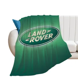 Coperte Veicolo di lusso Land Rover Coperta da tiro Coperta calda sfocata per biancheria da letto invernale Stampa 3D Morbida coperta in micropile 231013