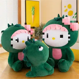 تم تحويل الديناصورات الجديدة عبر الإنترنت إلى دمية Cat Cate Dinosaur Plush Toy Manufact