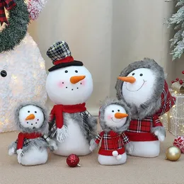 Decorazioni natalizie Decorazioni natalizie Pupazzo di neve Bambola Centro commerciale Finestra Scena Decorazione Disposizione Ornamenti per l'anno Natale Navidad 231013