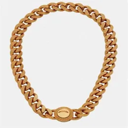 Vintage stora guldhalsband bleknar aldrig 18K -kedjan lyxmärke hänge grekisk mytologi karaktär varumärken officiella reproduktioner penda217c