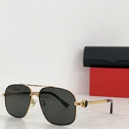 Nya modedesign solglasögon med metallram 0439S fyrkantig pilotform enkel och populär stil komfort att bära utomhus UV400 -skyddsglasögon
