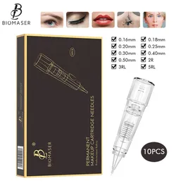 Tattoo Needles Biomaser Professional Permanent Makeup Cartridge Needles 1R/2R/3RL/5RL Disposable Sterilized Tattoo Pen Machine Needles Tips 231012