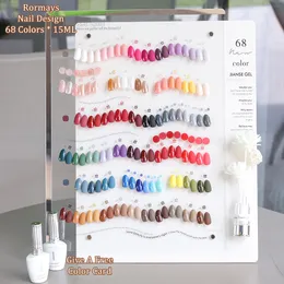 Rormays Fashion Autumn Winter New 68 Color Gel Pinishing Set Glash Nail Nail Gel Lading LED LED LED Primer Primer Finish Design Factory بالجملة