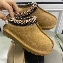 أستراليا الأطفال الصغار تسمان II Slippers tazz Baby Shoes Chestnut فرو شرائح من جلد الغنم Shearling الكلاسيكية فائقة الصيد البغال الشتاء الشتاء على الجوارب من جلد الغزال 01