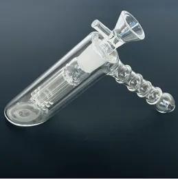 Ny Glass Hammer 6 ARM PERC Glass Percolator Bubbler Water Pipe Matrix rökrör Tobaksrör Bongs duschhuvud perc Två funktioner