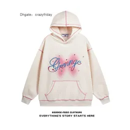 Jayihome Colorful Diamond Embroidery Design Sense Small Group Sweater Women's American Oversize Fashion Brand Loose Hooded Top