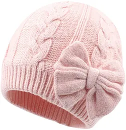 Czapki kapelusze dzianiny czapka bownot zima ciepłe wewnętrzne wełniane wełniane dzieci dziecięce dzieci czapka czapka 231013