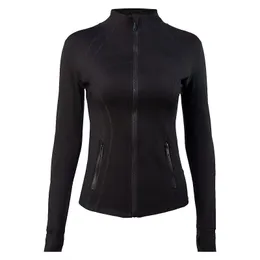 Veste à manches longues femmes yoga gym sweat à capuche col montant fitness yoga formation veste à glissière loisirs sweats 9 styles noir blanc bleu rose y2k taille s-2xl