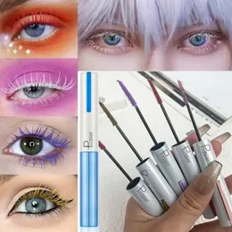 Mascara färgglada ögonfransögonfransar förlängning curling förlänger vit grön blå cosplay makeup glitter 231013
