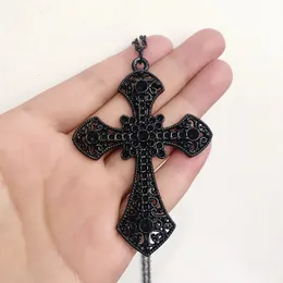 Chokers Gothic Schwarz Großes Kreuz Anhänger Halskette Halloween Dekoration Hochzeit Bankett Urlaub Geschenke Männer Frauen Täglichen Schmuck 231013