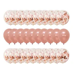 Party Decoration 30pcs/Set Rose Gold Balloon Confetti Set Birthday Anniversary Gift for Gäster Drop Delivery Home Garden Festive Suppl DHF7V