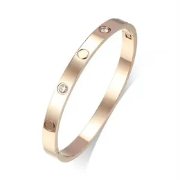 N1 Braccialetti classici Bracciale per unghie in oro argento Bracciale in acciaio al titanio nlay Bracciali con diamanti Donna Uomo Amore Gioielli Regalo C8000246q