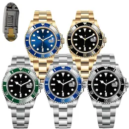 Luksusowe męskie zegarki designerskie zegarki przesuwane Regulowane zegarki klamry mechaniczne automatyczne 40 mm szafirowe zegarki RLX 904L stal nierdzewna Montre de lukse