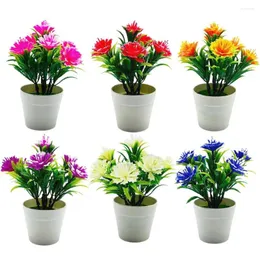 Fiori decorativi Falso fiore in vaso Portatile Micro paesaggio Simulazione Bonsai Kapok Pianta imitazione plastica per giardino