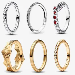 2023 new designer Wedding Rings for women fashion luxury Engagement jewelry gift High quality diamonds DIY fit Pandoras Thrones Dragon Crown Ring with box