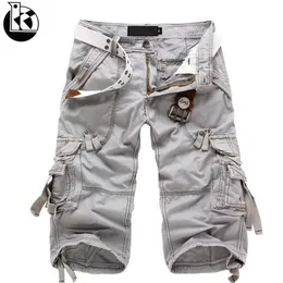 Pantaloni da uomo Tattici Camouflage Camo Cargo Shorts Uomo 2021 Casual Maschile Allentato Lavoro Uomo Militare Corto 29-38254Z