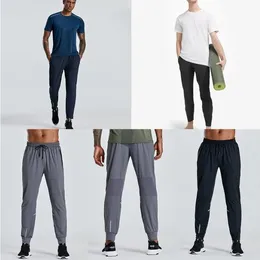 2023 Tasarımcı Uzun Pantolon Erkekler Spor Çalışma Hizalama Yoga Açık Spor Salonu Cepleri İnce Fit Sweatpants Pant Jogger Pantolonlar Erkek Günlük Elastik MWHF
