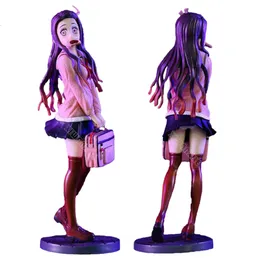 Fingerspielzeug 27 cm Demon Slayer Anime Figur Gk Uniform Nezuko Kamado Actionfigur Kimetsu No Yaiba Figur Sammlung Modell Puppenspielzeug