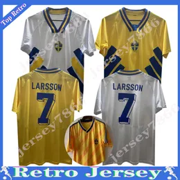 1994 1988 RETRO Sweden soccer jersey DAHLIN BROLIN SCHWARZ MILD LIMPAR ANDERSSON LARSSON INGESSON IBRAHIMOVIC BERG SVENSSON Classic football shirts