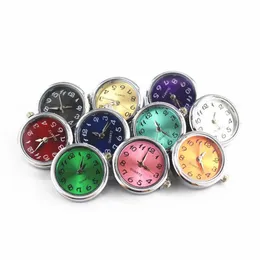 Mixs 10 pçs / lote relógio de vidro botões de pressão encantos caber 18mm 20mm gengibre snap pulseira botões substituíveis diy jóias 210323296f