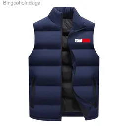 Herrvästar koreanska höst- och vinter Men midja i stor storlek Tidvattnet varumärke Down Cotton Vest ärmlös jacka Boy Trendl231014