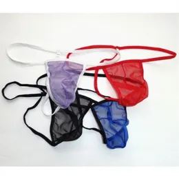 Mens C-thru string pouch thong G7097 Contoured Pouch small pouch limit coverage Underwear See Thru Mesh Polyester207L