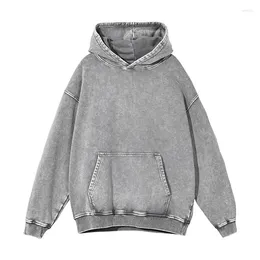 Felpe con cappuccio da uomo Retro Batik Old Hooded Sweater Loose Wash Tide Brand Street FS