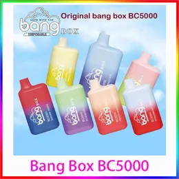 BANG Box 5000 Dostosobalny ładowanie Vape Ustawiony pojedyncza pojemność 13 ml akumulator 650 mAh Materiał z tworzywa sztucznego silikonowego metalowe cewki CAZDAMI