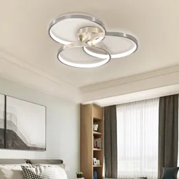 Design a tre anelli, montaggio moderno a semi-incasso con illuminazione dell'anello interno Lampada da soffitto