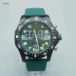 Men Quartz'ın Japonya Dayanıklılık Pro Avenger Chronograph Mm Watches Yeşil Kauçuk Hardeks Cam Bilek Kafaları E Gla Writwatche