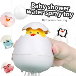 Brinquedos de dedo para banho de bebê, pato, pinguim, ovo, spray de água, aspersão, chuveiro, natação, jogo de água, brinquedos para bebês