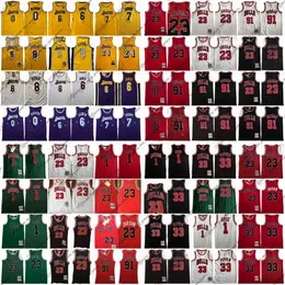 James Bryant zszyte retro koszulki do koszykówki Iverson Miller Rodman Rose Pippen Williams Morant Hill Shady Harden Anthony Mutombd Stockton Drexler Rozmiar