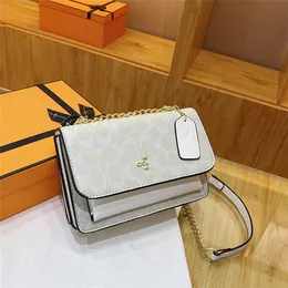 2024 novo saco de órgão pequeno quadrado um ombro crossbody moda versátil impresso flip tofu modelo 5598