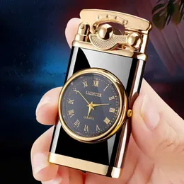 Lighters Rocker Arm Watch Metal Unusual No GasLighters Jet Butane Torch Lighter Windproof Cigarette Cigar Gadgets for Men