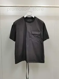 مصمم القمصان للرجال الصيفية العلامة التجارية رجال Tirt Fashion Pocket Sitching Design US Tshirt مصمم فاخر الأسود غير الرسمي قصير الأكمام 65ix