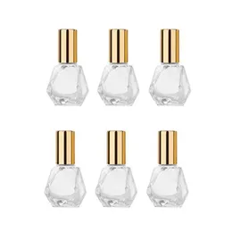 8ml recarregável viagem claro rolo de vidro garrafa de óleo essencial perfume rolo em garrafas recipiente cosmético frasco frasco anpqw