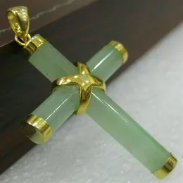 5 Colors Naturalny agat Tiger Topaz Jade Cross Cross Cross Naszyjnik 2892